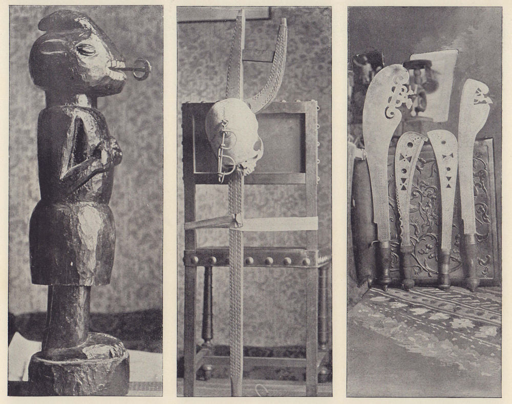 The Apparatuses of Justice. Benin Dahomey. STODDARD 1895 old antique print